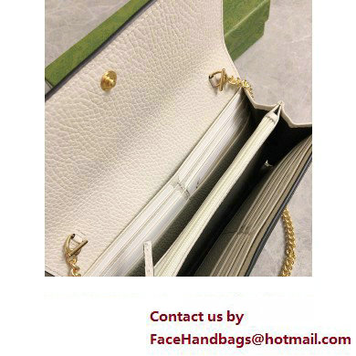 Gucci GG Marmont chain wallet 546585 White