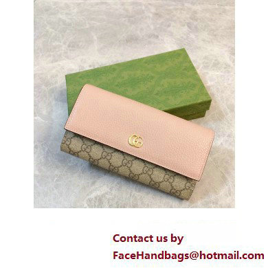 Gucci GG Marmont continental wallet 456116 Pink