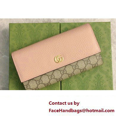 Gucci GG Marmont continental wallet 456116 Pink