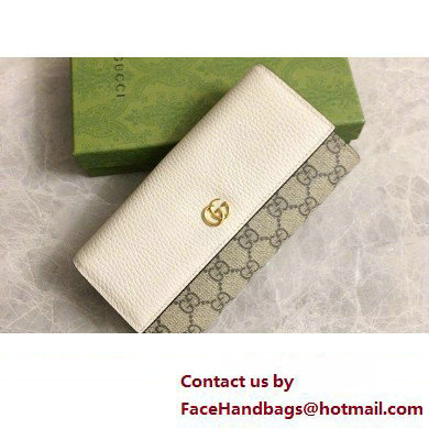 Gucci GG Marmont continental wallet 456116 White