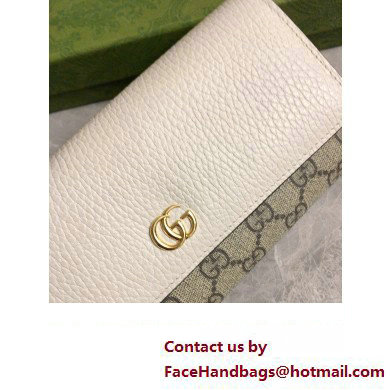 Gucci GG Marmont continental wallet 456116 White