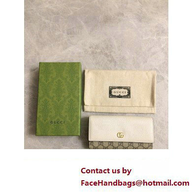 Gucci GG Marmont continental wallet 456116 White