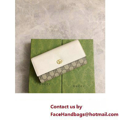 Gucci GG Marmont continental wallet 456116 White