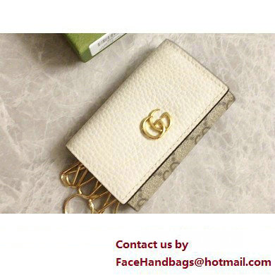 Gucci GG Marmont key case wallet 456118 White