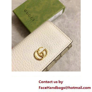 Gucci GG Marmont key case wallet 456118 White