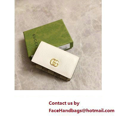 Gucci GG Marmont key case wallet 456118 White