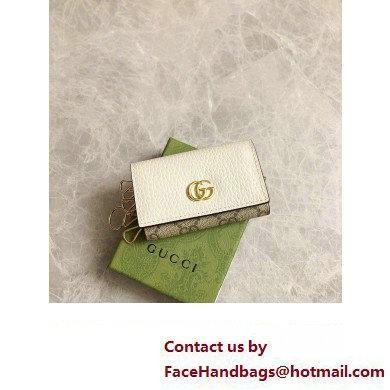 Gucci GG Marmont key case wallet 456118 White