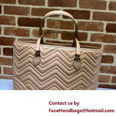 Gucci GG Marmont large tote bag 739684 matelasse chevron leather Beige 2024