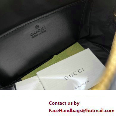 Gucci GG Matelasse beauty case bag 726047 Leather Black