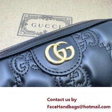 Gucci GG Matelasse beauty case bag 726047 Leather Black