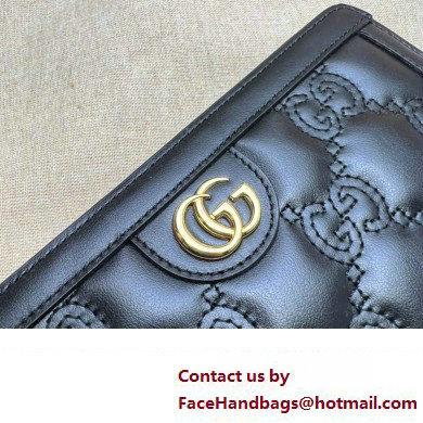 Gucci GG Matelasse zip-around wallet 723784 in Black leather