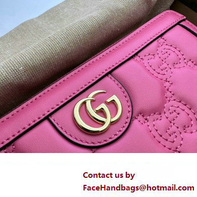 Gucci GG Matelasse zip-around wallet 723784 in Pink leather