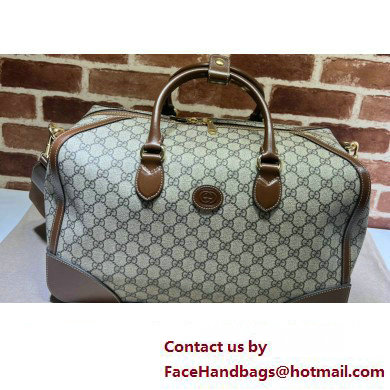 Gucci GG canvas Duffle bag with Interlocking G 696014 Beige 2023