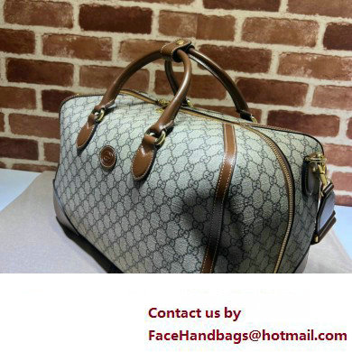 Gucci GG canvas Duffle bag with Interlocking G 696014 Beige 2023