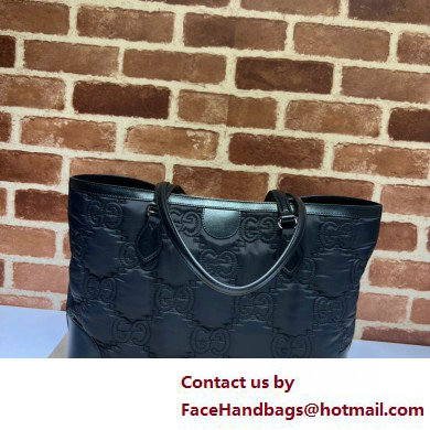 Gucci GG matelasse medium tote bag 631685 Nylon Black - Click Image to Close