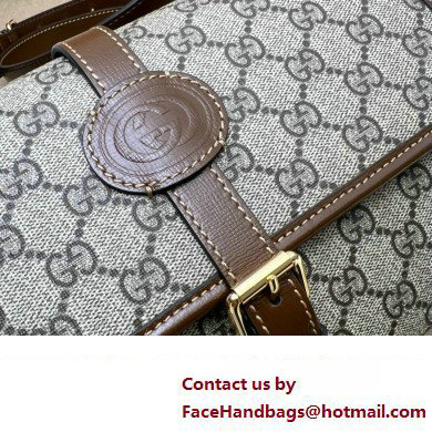 Gucci GG messenger bag with Interlocking G 745679 Beige