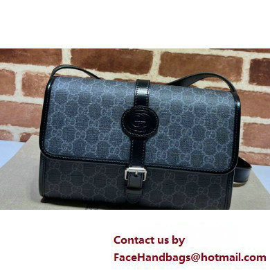 Gucci GG messenger bag with Interlocking G 745679 Black - Click Image to Close