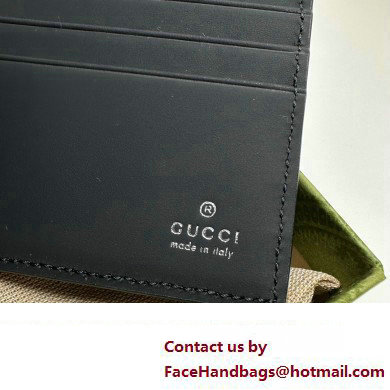 Gucci GG rubber-effect Bi-fold wallet 771309 in Black leather