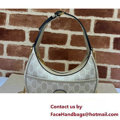 Gucci Half-moon-shaped mini bag with Interlocking G 726843 GG canvas Oatmeal - Click Image to Close