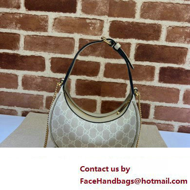 Gucci Half-moon-shaped mini bag with Interlocking G 726843 GG canvas Oatmeal