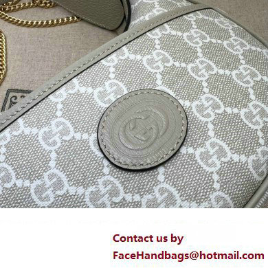 Gucci Half-moon-shaped mini bag with Interlocking G 726843 GG canvas Oatmeal