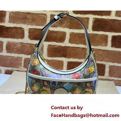 Gucci Half-moon-shaped mini bag with Interlocking G 726843 GG canvas Print - Click Image to Close