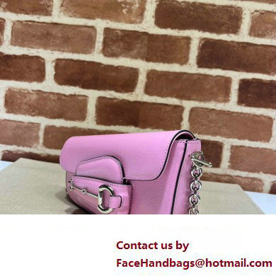 Gucci Horsebit 1955 Mini shoulder bag 774209 Leather Pink