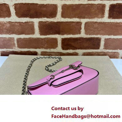 Gucci Horsebit 1955 Mini shoulder bag 774209 Leather Pink