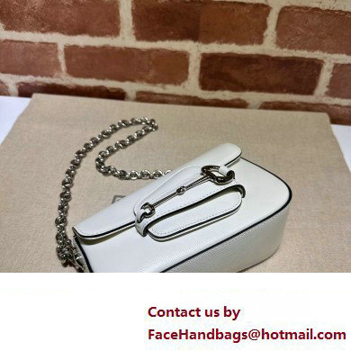 Gucci Horsebit 1955 Mini shoulder bag 774209 Leather White