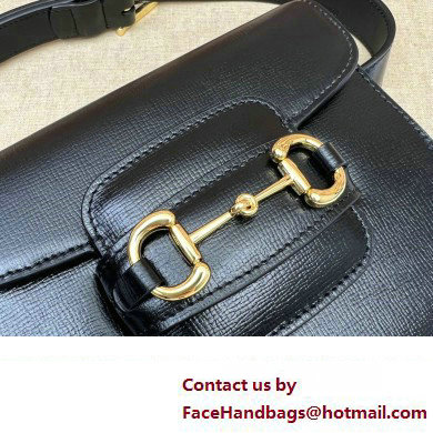 Gucci Horsebit 1955 rounded belt bag 760198 Leather Black 2024