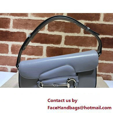 Gucci Horsebit 1955 small shoulder bag 764155 leather Gray