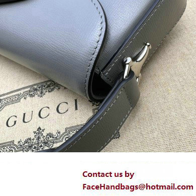 Gucci Horsebit 1955 small shoulder bag 764155 leather Gray