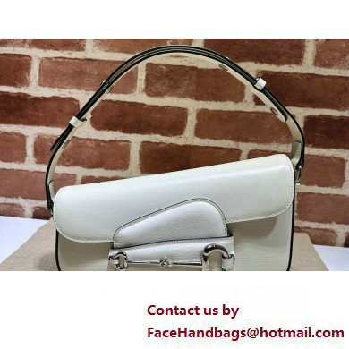 Gucci Horsebit 1955 small shoulder bag 764155 leather White