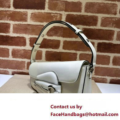 Gucci Horsebit 1955 small shoulder bag 764155 leather White