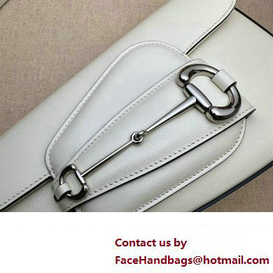 Gucci Horsebit 1955 small shoulder bag 764155 leather White