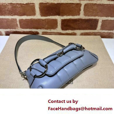 Gucci Horsebit Chain small shoulder bag 764339 quilted leather Gray