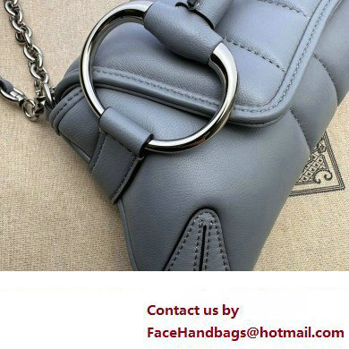 Gucci Horsebit Chain small shoulder bag 764339 quilted leather Gray