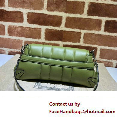 Gucci Horsebit Chain small shoulder bag 764339 quilted leather Green