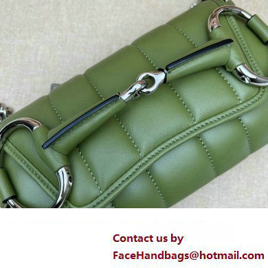 Gucci Horsebit Chain small shoulder bag 764339 quilted leather Green