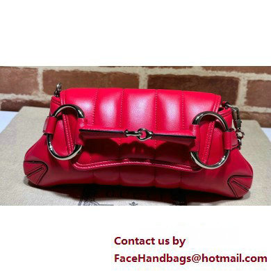 Gucci Horsebit Chain small shoulder bag 764339 quilted leather Red