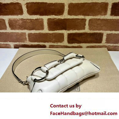 Gucci Horsebit Chain small shoulder bag 764339 quilted leather White