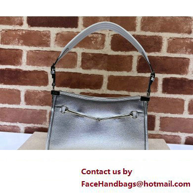 Gucci Horsebit Slim small shoulder bag 764191 Leather Metallic silver