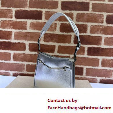 Gucci Horsebit Slim small shoulder bag 764191 Leather Metallic silver