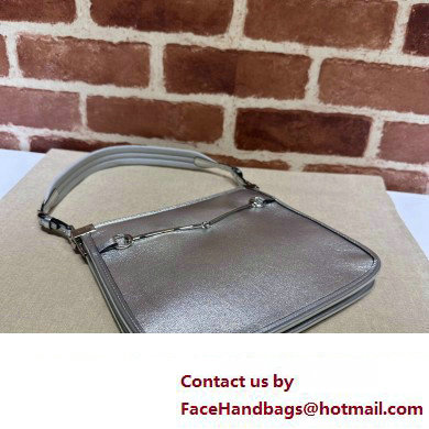 Gucci Horsebit Slim small shoulder bag 764191 Leather Metallic silver