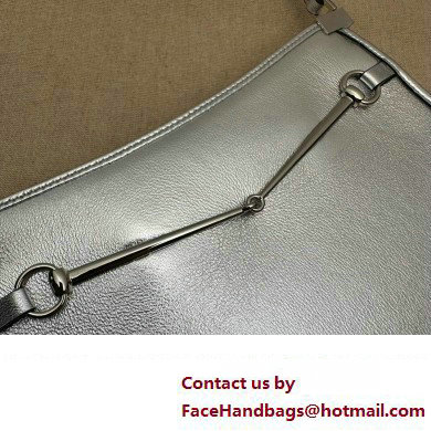 Gucci Horsebit Slim small shoulder bag 764191 Leather Metallic silver