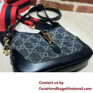 Gucci Jackie 1961 Mini Shoulder Bag 685127 Denim Black