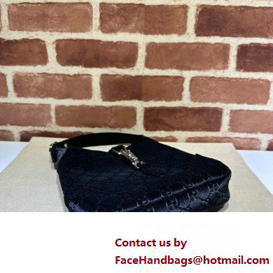 Gucci Jackie 1961 small shoulder bag 764303 GG Velvet Black