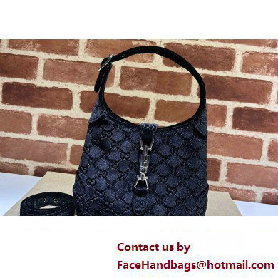 Gucci Jackie 1961 small shoulder bag 764303 GG Velvet Black