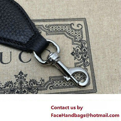 Gucci Jumbo GG Leather crossbody bag 766937 Black