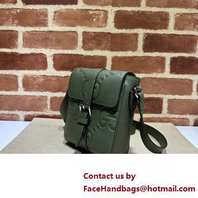 Gucci Jumbo GG small messenger bag 760235 leather Green 2023